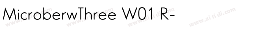 MicroberwThree W01 R字体转换